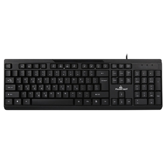 Ενσύρματο πληκτρολόγιο Powertech PT-1069 Multimedia 1.4m Black (Ελληνικό)