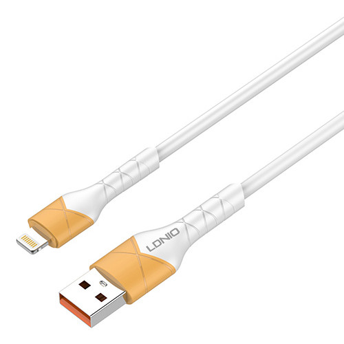 Data cable Ldnio LS802 USB-A to Lightning Cable 2m 30W White