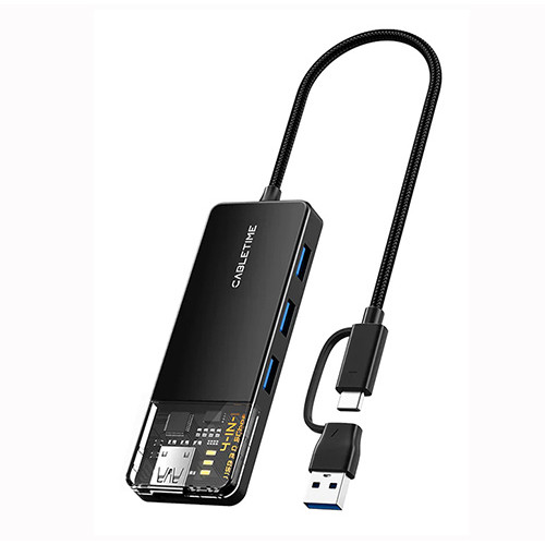 Cabletime CT-HUBT3-PT Usb Hub 4 Θύρες UsbA + UsbC