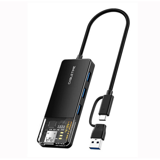 Cabletime CT-HUBT3-PT Usb Hub 4 Θύρες UsbA + UsbC