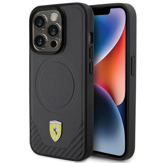 Θήκη Ferrari FEHMP15LPTEK για Iphone 15 Pro Back Cover Carbon Black Θήκη Ferrari FEHMP15LPTEK για Iphone 15 Pro Back Cover Carbon Black