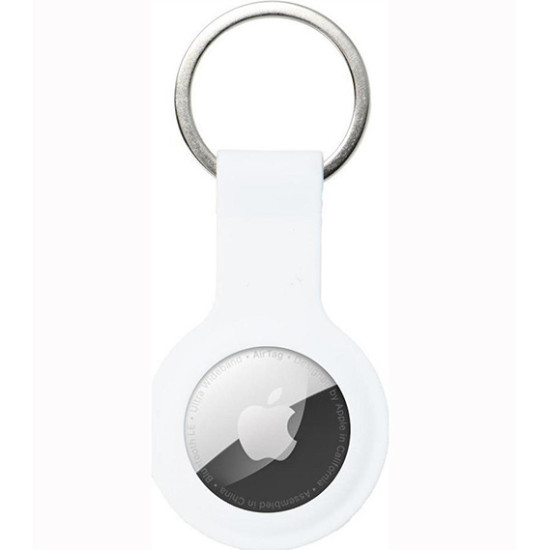 Θήκη Μπρελόκ Σιλικόνης για Apple AirTag White Θήκη Μπρελόκ Σιλικόνης για Apple AirTag White