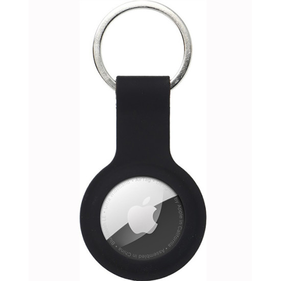 Θήκη Μπρελόκ Σιλικόνης για Apple AirTag Black Θήκη Μπρελόκ Σιλικόνης για Apple AirTag Black