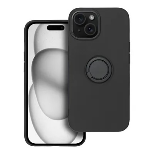 Θήκη OEM Silicone Ring για Apple iPhone 15 TPU Back Cover Black