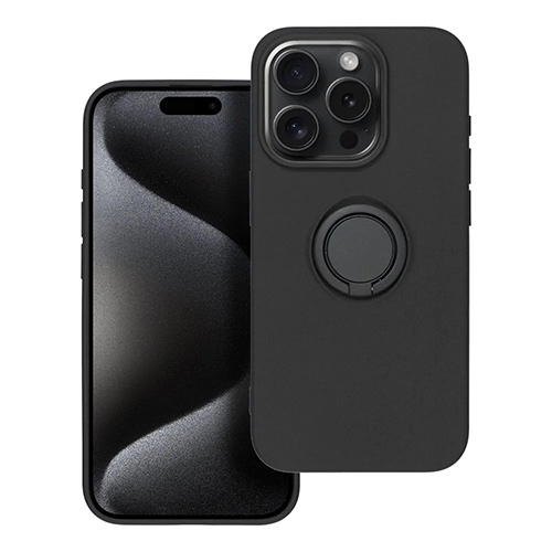 Θήκη OEM Silicone Ring για Apple iPhone 15 Pro Max TPU Back Cover Black