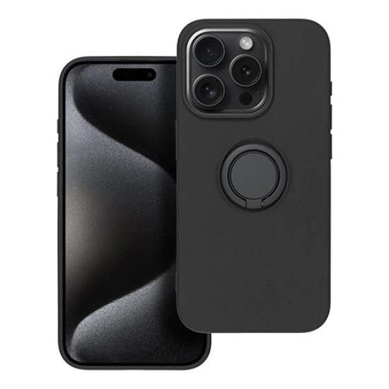 Θήκη OEM Silicone Ring για Apple iPhone 15 Pro Max TPU Back Cover Black