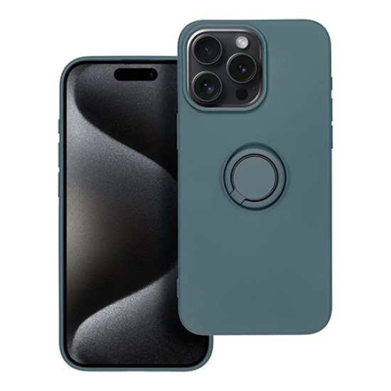 Θήκη OEM Silicone Ring για Apple iPhone 15 Pro Max TPU Back Cover Green Θήκη OEM Silicone Ring για Apple iPhone 15 Pro Max TPU Back Cover Green