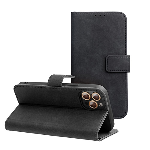 Θήκη Forcell Tender Book για Apple iPhone 15 Plus Flip Cover Black