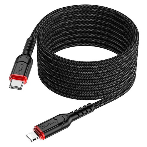 Data cable Hoco X59 Type-C Male to Lightning Male 20W 2m Braided Black Data cable Hoco X59 Type-C Male to Lightning Male 20W 2m Braided Black