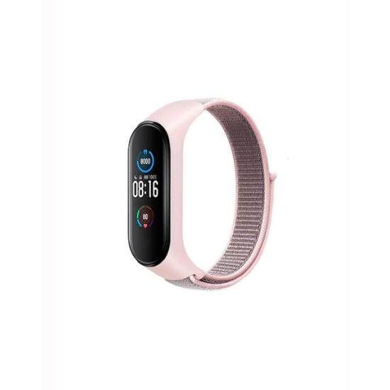 Xiaomi Mi Band 5 Strap Pink Λουράκι Υφασμάτινο OEM