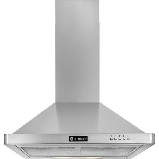 Απορροφητήρας Singer LIN 601C Pyramid Καμινάδα 60cm Silver (Ελληνικής αντι/πειας)