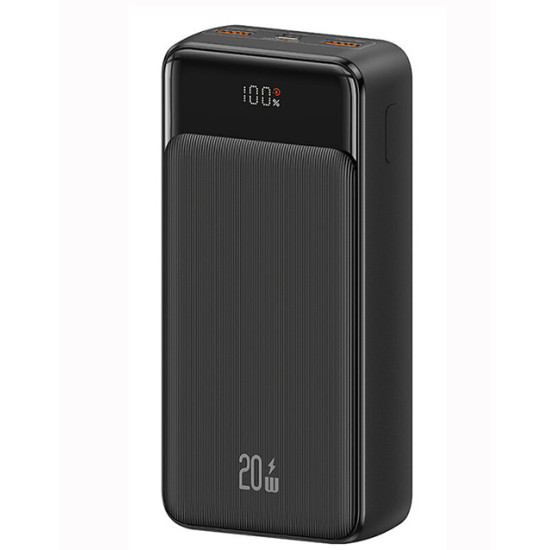 Power Bank Usams CD201 30000mAh με Θύρες 2x Usb-A & Usb-C 20W Black Power Bank Usams CD201 30000mAh με Θύρες 2x Usb-A & Usb-C 20W Black