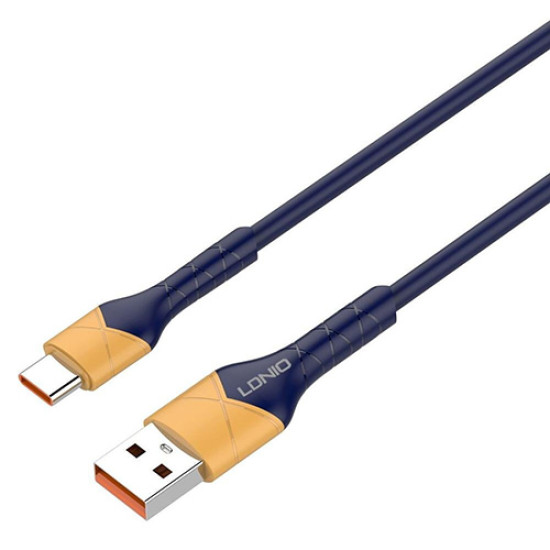 Data cable Ldnio LS801 USB-A to Usb-C Cable 1m 30W Blue