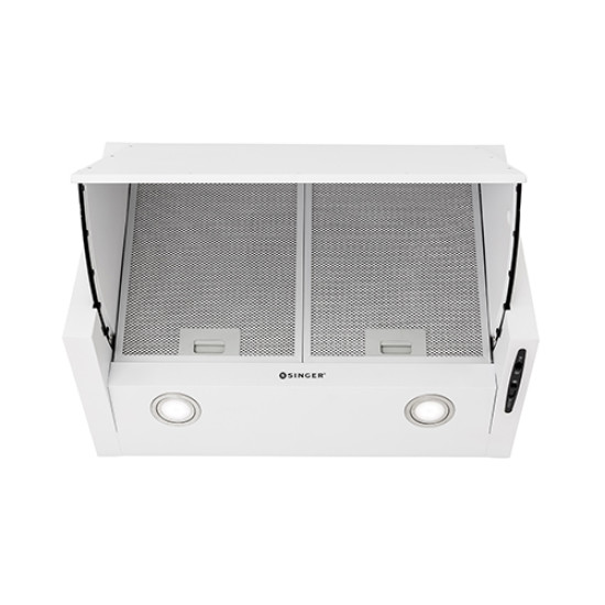 Απορροφητήρας Singer 601 Built-In Πτυσσόμενος 60cm White (Ελληνικής αντι/πειας)
