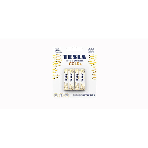 Μπαταρία Αλκαλική Tesla Gold+ AAA 1.5V Gold (4τεμ)