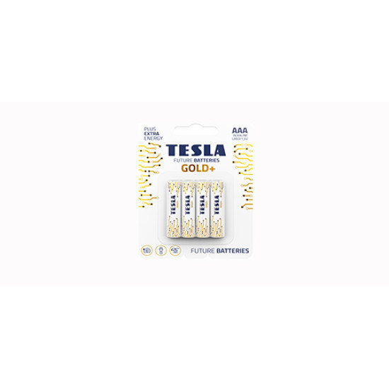 Μπαταρία Αλκαλική Tesla Gold+ AAA 1.5V Gold (4τεμ)