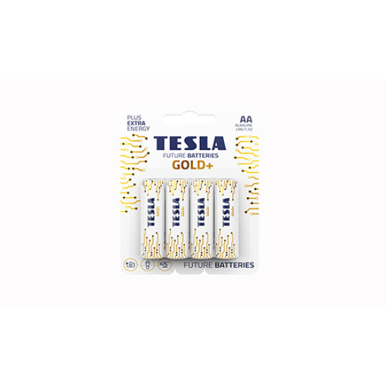 Μπαταρία Αλκαλική Tesla Gold+ AA 1.5V Gold (4τεμ)