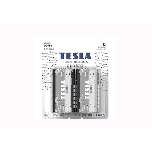 Μπαταρία Αλκαλική Tesla LR20 D 1.5V Silver (2τεμ)