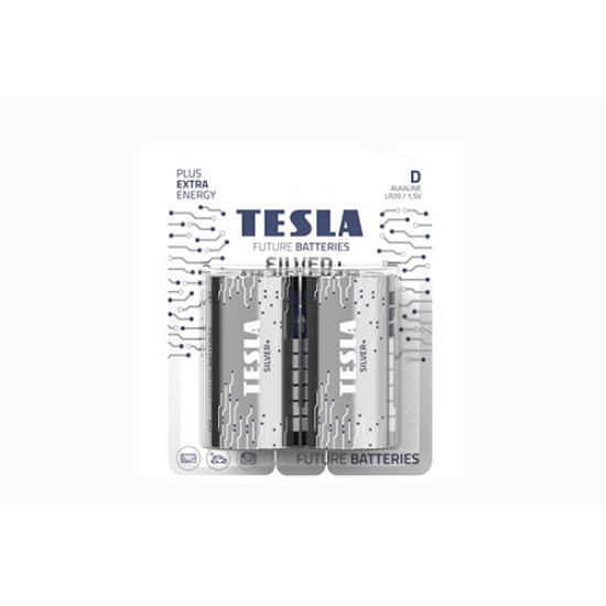 Μπαταρία Αλκαλική Tesla LR20 D 1.5V Silver (2τεμ)