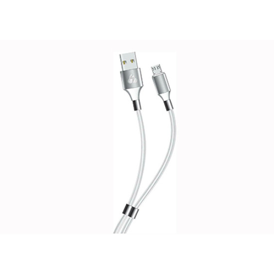 Data cable Powertech PTR-0085 Micro USB to USB 2.0 καλώδιο δεδομένων 1m Silver Data cable Powertech PTR-0085 Micro USB to USB 2.0 καλώδιο δεδομένων 1m Silver