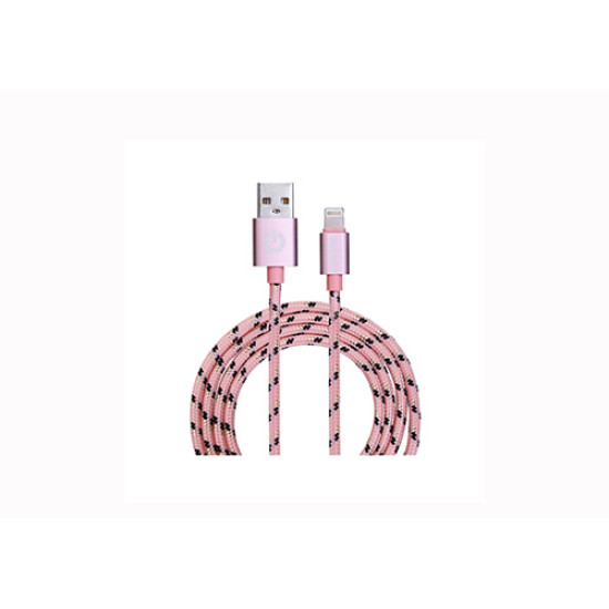 Data cable Garbot GARC-05-10190 Braided Lightning to USB 2.0 1m Pink Data cable Garbot GARC-05-10190 Braided Lightning to USB 2.0 1m Pink