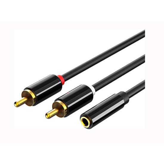 Καλώδιο Hχου & Μετατροπέας  Cabletime CT-AV310 3.5mm (F) σε RCA (M) Black