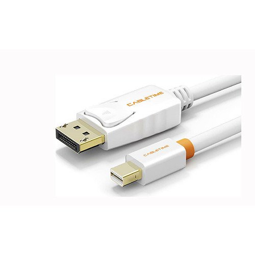 Καλώδιο Cabletime DisplayPort male - Mini DisplayPort male 4k1m Λευκό Καλώδιο Cabletime DisplayPort male - Mini DisplayPort male 4k1m Λευκό