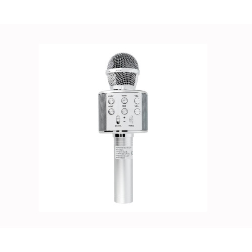 Ασύρματο Μικρόφωνο Karaoke WS-858 Bluetooth Silver