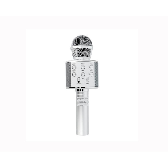 Ασύρματο Μικρόφωνο Karaoke WS-858 Bluetooth Silver