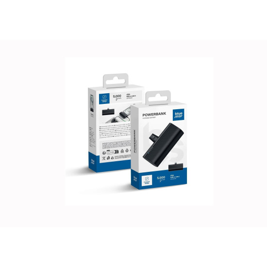 Power Bank Blue Star W0556 5000mAh Type-C Portable Black