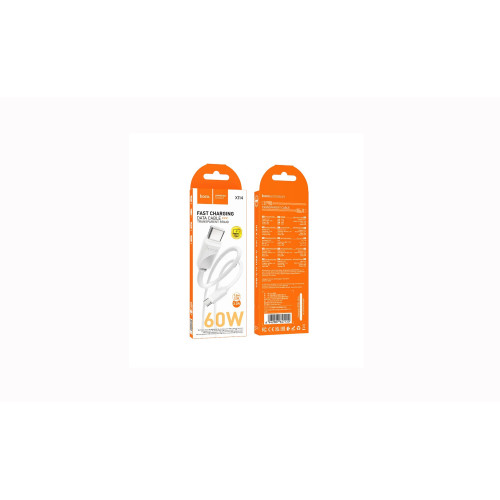 Data cable Hoco X114 Type-C to Type-C 60W 1m White