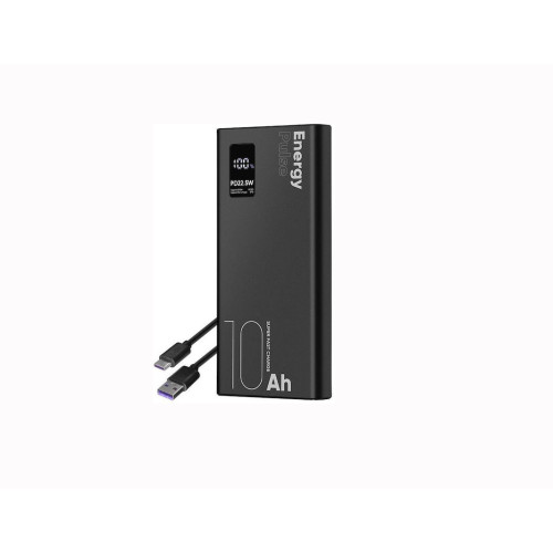 Power Bank Obal Me EnergyPulse 10000mAh 1x USB-A & 1x Type-C 22.5W Black