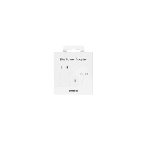 Φορτιστής ταξιδίου Samsung EP-T2510XBE + EP-DA705EBE Type-C 1m 25W White Original Blister